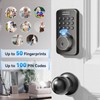 Ulecoce Fingerprint Keypad Deadbolt with Handle Set, Keyless Entry Door