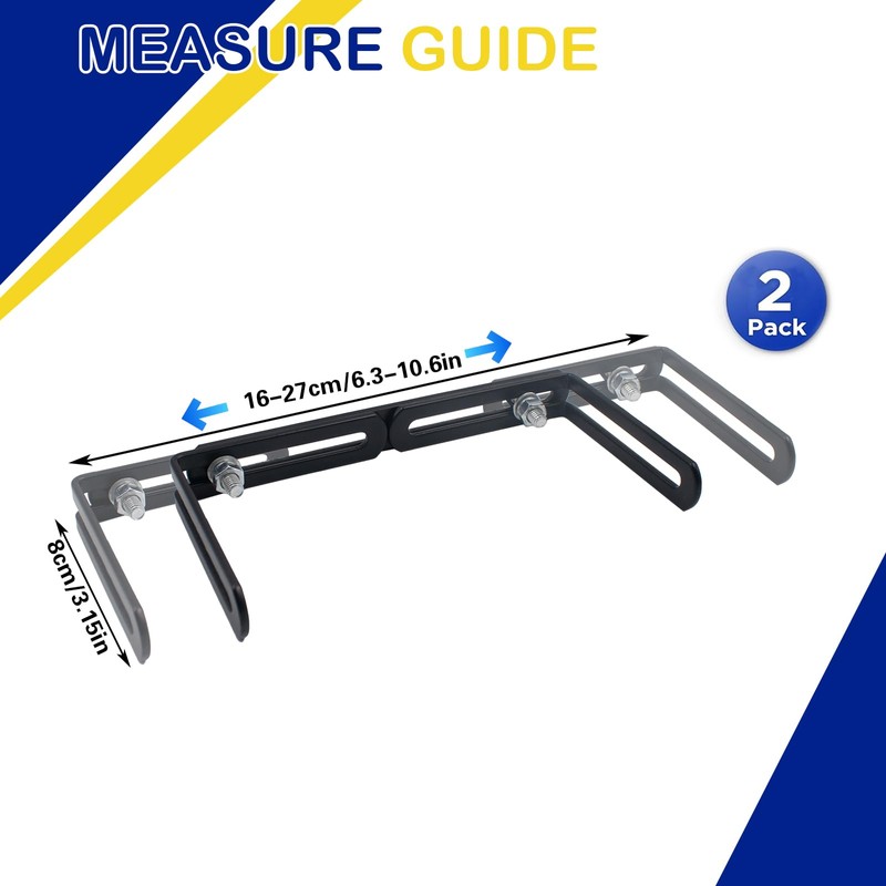 SnowTing 2 Sets Adjustable Universal Mounting Bracket for CB/Ham Radio