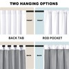 XWZO White Blackout Curtains with Tiebacks - Heat and Full