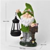 Solar Gnome Garden Statue for Outdoor Decor – Cute LED
