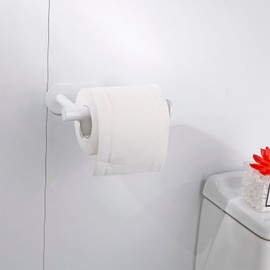 XDerlin 2 Pack-Toilet Paper Holder Self Adhesive Roll Holder Wall Mount for Bathroom and Washroom No Drilling -White
