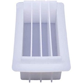 Large Loaf Soap Mold, Thick Lip Silicon Rectangular Mould Dividers, 8" Acrylic Partition Clapboard DIY Handmade Swirl Making Tool (Rectangular with Partition Clapboard)