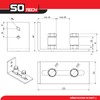 SOTECH Sliding Door Floor Guide ST-BF-02 Roller Guide for Door