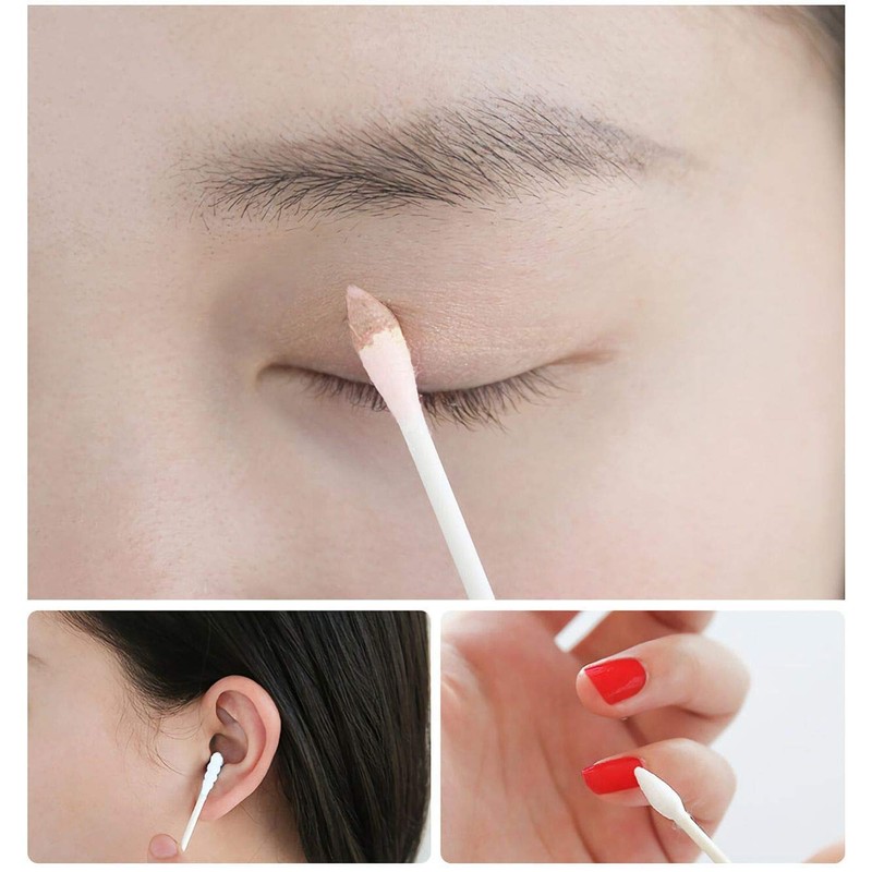 800pcs Cotton Swabs, Double Tipped Cotton Buds with Paper Stick,