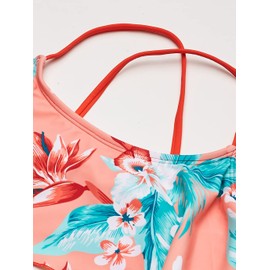 Kanu Surf - Traje de baño de 2 Piezas para niña con Volantes, Alania Floral Coral, 4