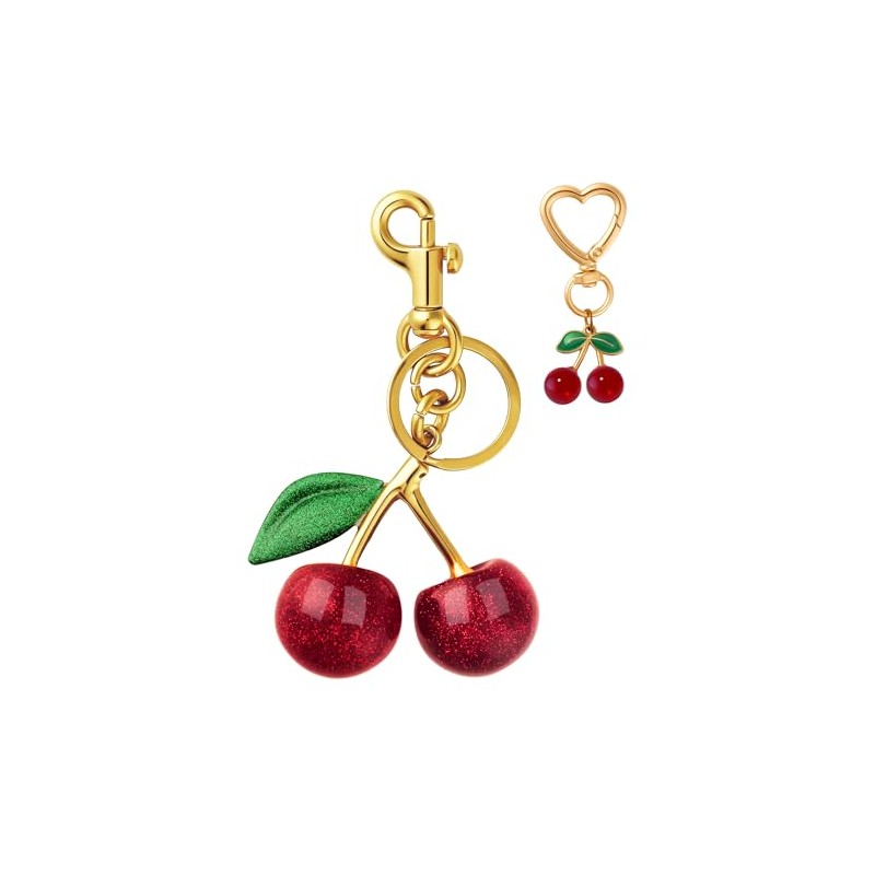 Adorable Cherry Keychain Bag Charm for Women