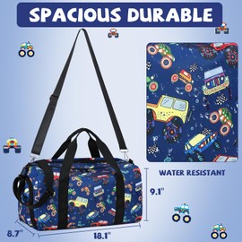 CAMTOP Kids Duffel Bag Boys Overnight Bag Small Weekender Carry-On Tote for Travel Gym Sport