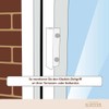 Aluminium Balcony Door Pull Handle Glass Fold, Colour: White RAL