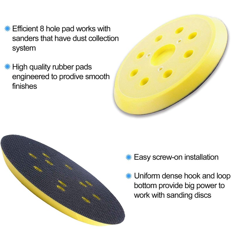 2 Pack 5 Inch Sander Replacement Pad Compatible with Dewalt