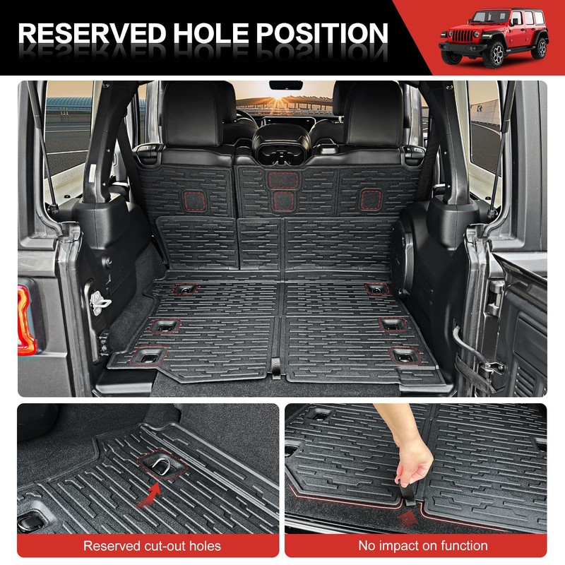 Utiiy Cargo Liner with Seat Back Cover Fit for 2018-2025