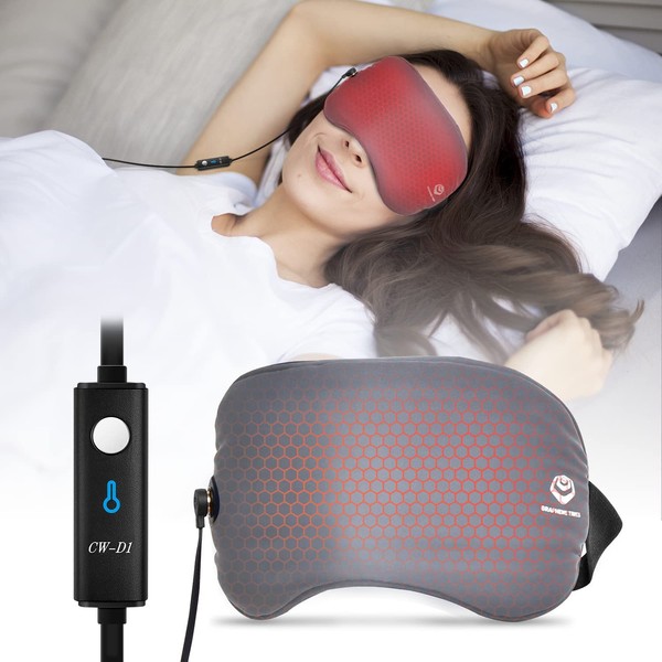 GRAPHENE TIMES Warming Eye Mask 3 Temperature Control Warm Therapeutic to Improve Blepharitis and Dry Eyes, Grey