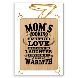 ZIIUFRN Gifts for Mom, Mom's Cooking Made with Love Mom Birthday Gifts Cutting Board, Christmas Gifts for Mother from Daughter-A15