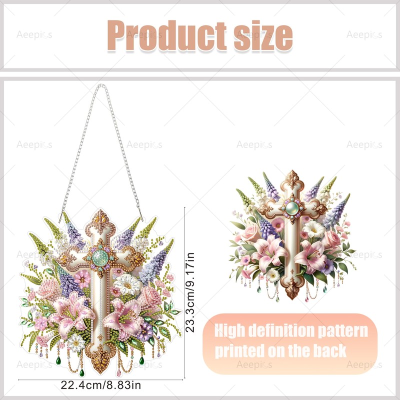 Aeepics Hanging Diamond Art Kit for Adult Religious, DIY Diamonds