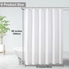 OVZME Berry Extra Long White Shower Curtain 96 Inch Long,