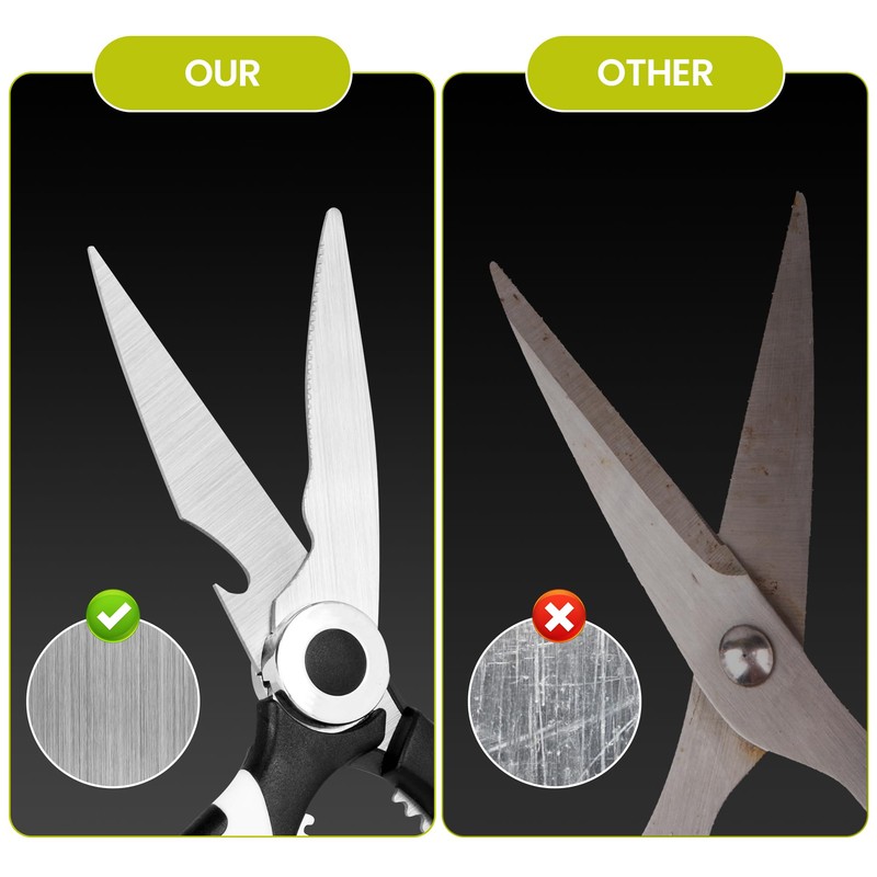 Albert Austin Multipurpose Sharp Kitchen Scissors with Protective Cover Stainless