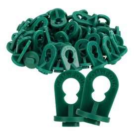 com-four® 50 x Greenhouse Clips, Sturdy Plant Holders with High Load Capacity, Hanging Devices for Greenhouse and Conservatory, Eyelets for Greenhouse Rails, Trellis Clips (050 Clips, Green)