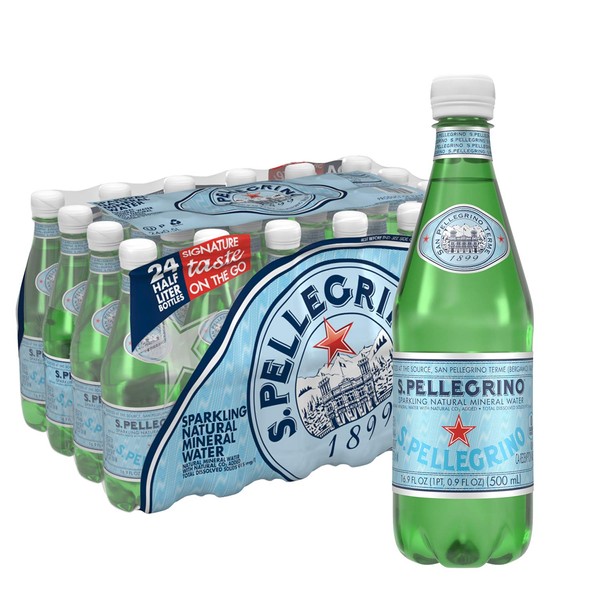 S.Pellegrino Sparkling Natural Mineral Water, 16.9 fl oz. (24 Pack)