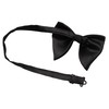 Lovacely Mens Oversized Satin Silk Bow Tie Solid Color Formal