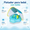 Flotador Bebé Con Techo Parasol Inflable Piscina Seguro
