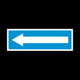 Blue Arrow Plastic Sign with 4 Pre-Drilled Holes - Directional Arrow
