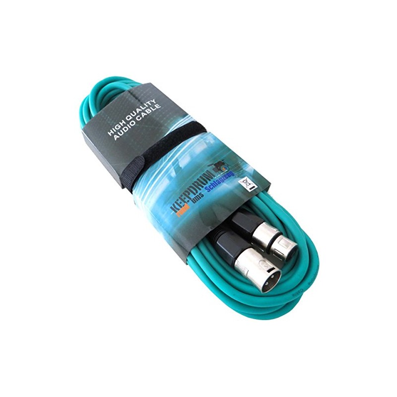 keepdrum MC-001XX GR Microphone Cable XLR 6 m Green with