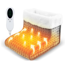 DAJASD Electric Foot Warmer, Electric Blanket Feet 20-70°C, Electric Foot Warmer with 10 Heat Settings, Overheating Protection with Automatic Shut-Off, Foot Warmer with Washable