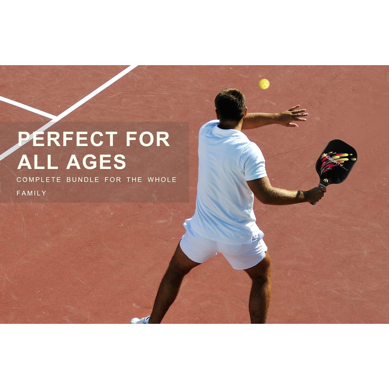 AOBORTY Pickleball Paddles 4 Pack - USAPA Light Graphite Premium
