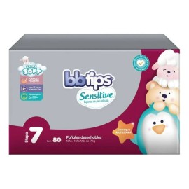 Pañales Etapa 7 Bb Tips Sensitive Con 80 Pañales