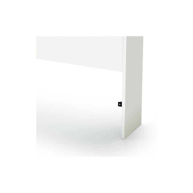 Pemberly Row Contemporary Wood Full Bookcase Headboard in White