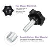 sourcing map 4Pcs M10 x 30mm Star Knobs, Plastic Hex