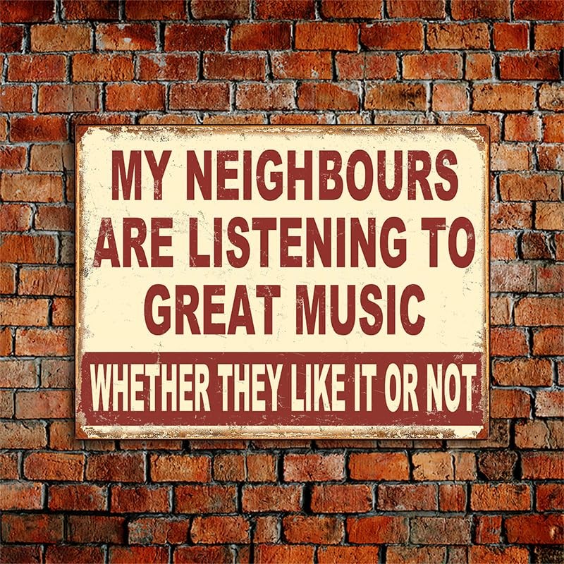 My Neighbours Listen To Great Music Theme Retro style metal