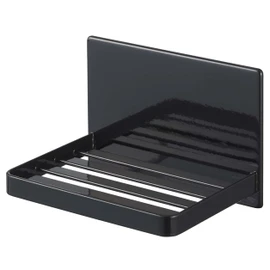 Yamazaki 5557 Magnetic Bathroom Soap Tray, Black, Approx. W 4.7 x D 3.4 x H 3.1 inches (12 x 8.7 x 8 cm), Tower, Protects Soap from Water, Soap Dish