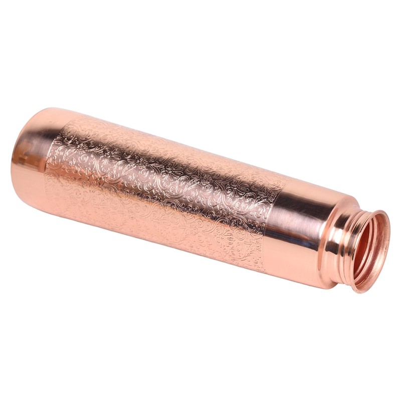 Copper Bottle Light House Shape, Etching Pattern, 900 Ml (30.43
