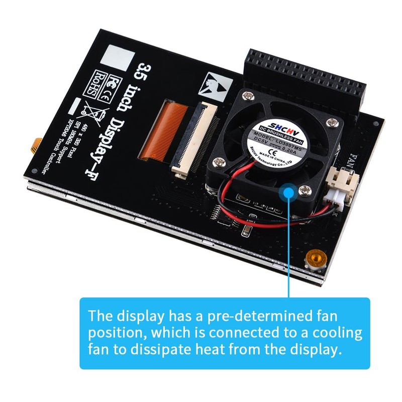 owootecc 3.5 inch Touch Screen with Case for Raspberry Pi