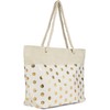 styleBREAKER Women's XXL Large Beach Bag with Metallic Dots Pattern