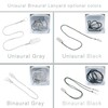 2 Set Binaural Grey Silicone Hearing Aid Anti-Lost Rope Tangle-Free