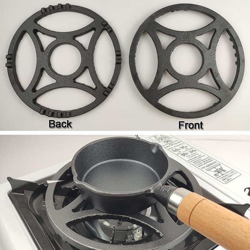 Non Slip Gas Ring Reducer, 6.9 Inch Cast Iron Wok