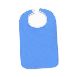 perfeclan Adults Bib Elderly Feeding Bib Easy to Clean Lightweight Machine Washable Mealtime Clothing Protector for Disabled Grandpa, Blue