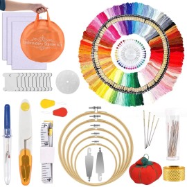Kit De Bordado Para Principiantes, 100 Hilos De Colores