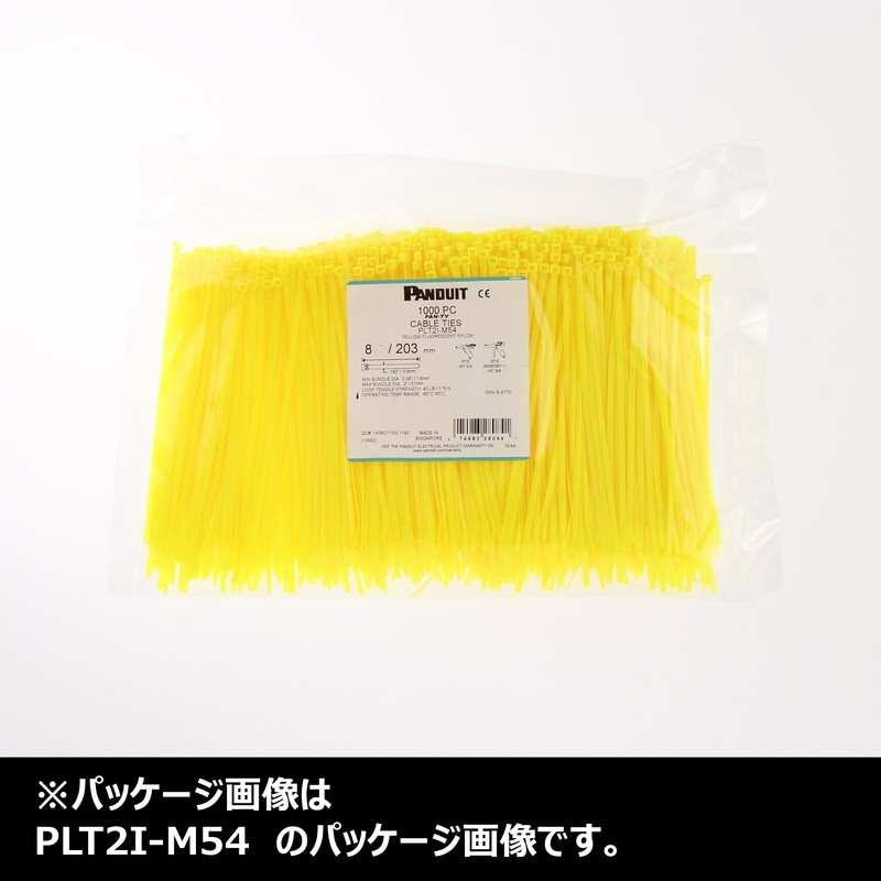 パンドウイット ナイロン結束バンド 蛍光黄 幅4.8mm 長さ188mm 100本入り PLT2S-C54