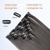 Elailite Clip-In Extensions, Natural Black, Hair Extensions, Straight, 8 Wefts