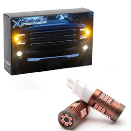 Xotic Tech Pair 240W Super Bright 3000K Amber 3157 CK SCK LED Turn Signal Light Bulbs