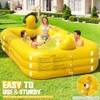 FizZeal Inflatable Pool with Lights,Solar Duck Inflatable Swimming Pool for
