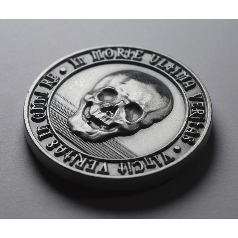 The Commemorative Coin Company MEMENTO MORI/VIVERE Antique Silver REMINDER COIN
