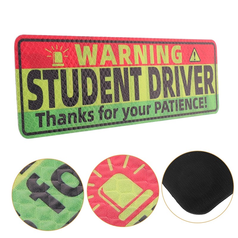 Mobestech Magnet Learner Driver Sign Reflective Driver Magnet Sticker for