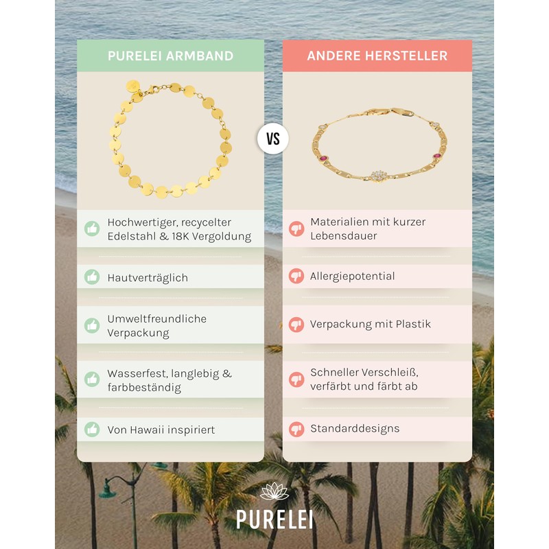 PURELEI® Kalani Bracelet, Stainless Steel