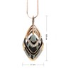 Gexo 3PCS Long Pendant Necklaces for Women Double Circle Pendant