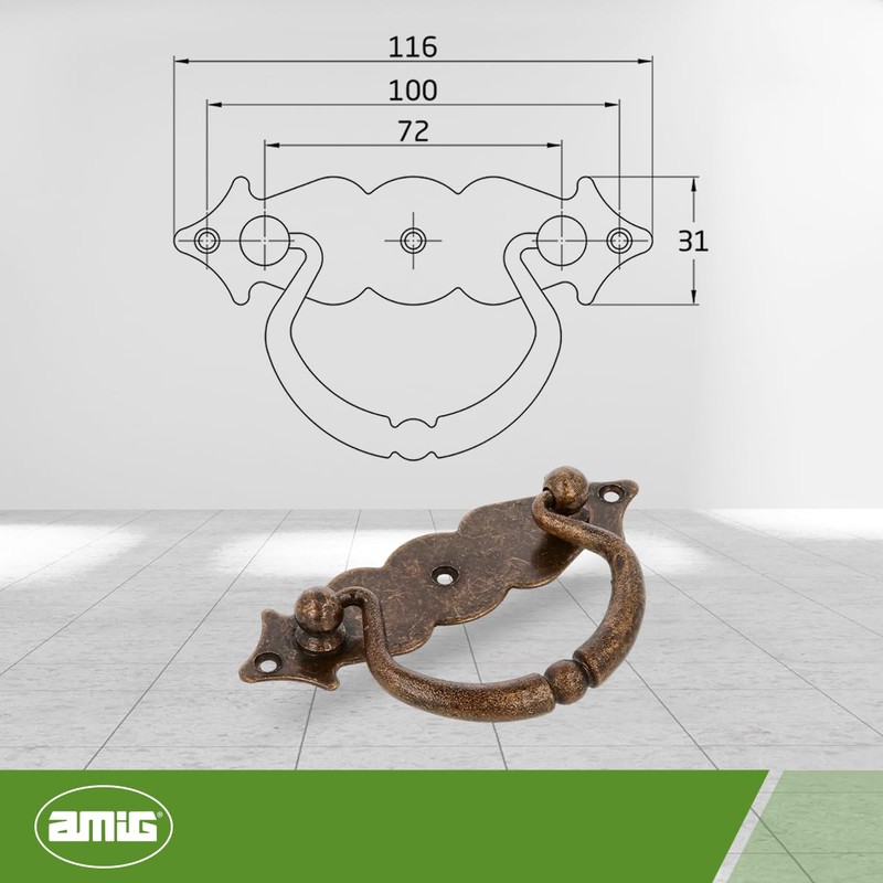 Amig – Horizontaler Türgriffe – Modell 1003 – Aus Stahl