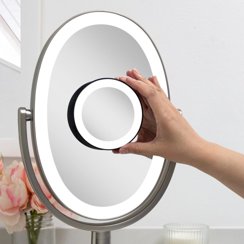 Zadro LED Lighted Compact Mirrors with 15X Magnification & Suction