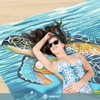 Beach Blanket Waterproof Sandproof Oversized 95”x 80”,Sand Free Beach Mat